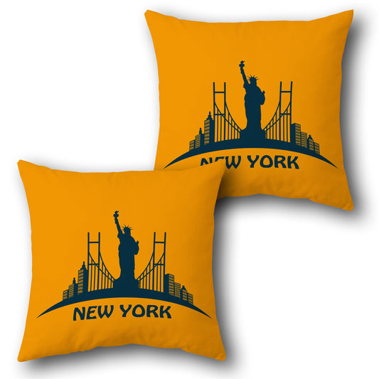 New York Skyline  Design Cushion Single (Front & Back)