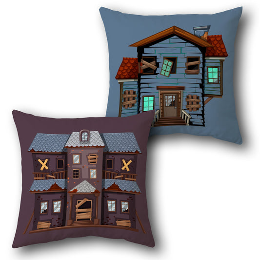 Abandoned Mansion  Design Cushion Single (Front & Back)