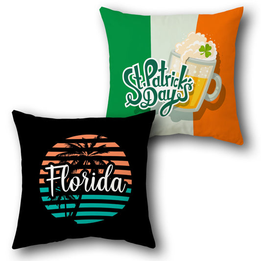 Florida St. Patrick's  Design Cushion Single (Front & Back)
