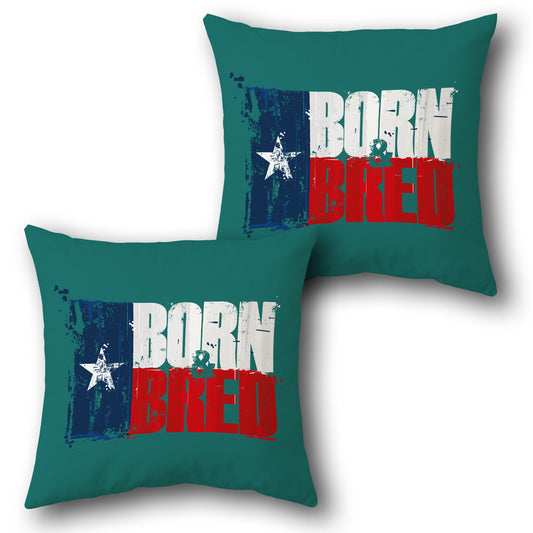 Texas Born & Bred  Design Cushion Single (Front & Back)
