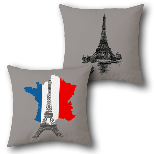 Eiffel Tower France  Design Cushion Single (Front & Back)