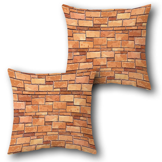 Brick Wall  Design Cushion Single (Front & Back)
