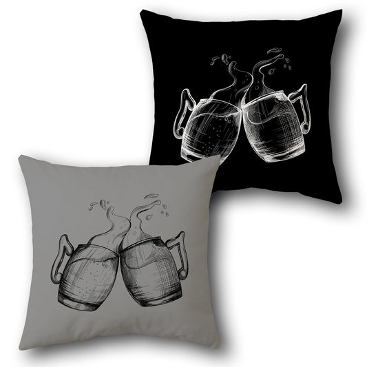 Cheers Beer Mug   Design Cushion Single (Front & Back)