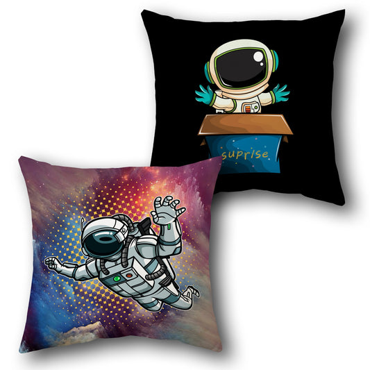 Cosmic Fun Astronaut     Design Cushion Single (Front & Back)