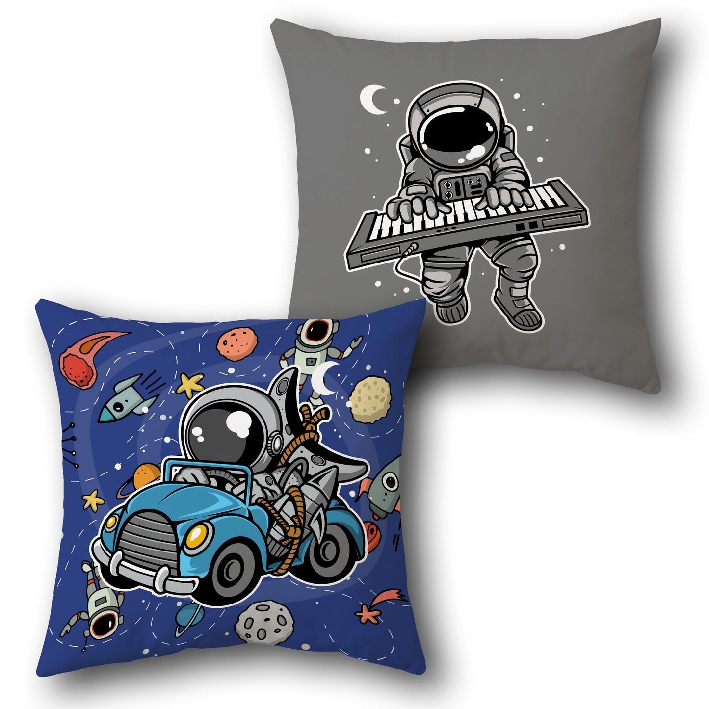 Galactic Jam & Space Rider     Design Cushion Single (Front & Back)