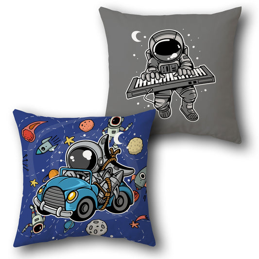 Galactic Jam & Space Rider     Design Cushion Single (Front & Back)
