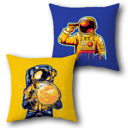 Cosmic Reflections Astronaut   –  Design Cushion Single (Front & Back)