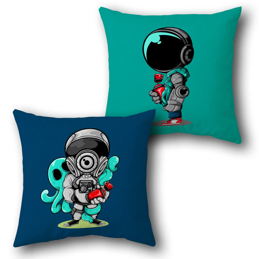 Galactic Explorer   – Space Astronaut   Design Cushion Single (Front & Back)
