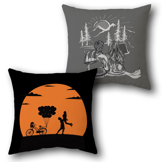 Romantic Escapes Throw    Design Cushion Single (Front & Back)