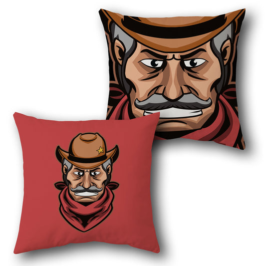 Cowboy Sheriff Cushion (Single Piece | Front & Back Design)