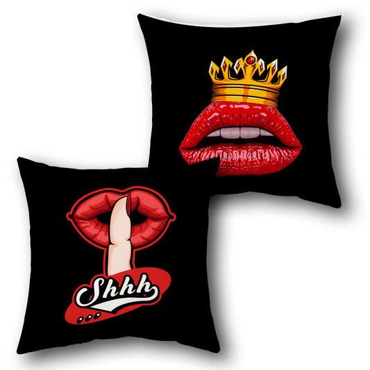 Bold Lips Cushion (Single Piece | Front & Back Design) 