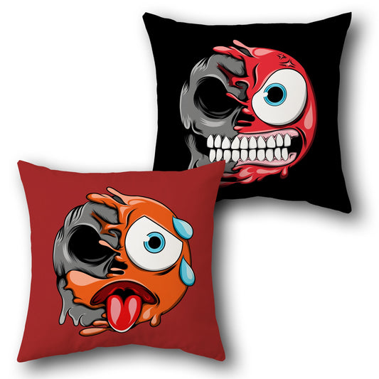 Molten Mood Emoji Cushion (Single Piece | Front & Back Design)
