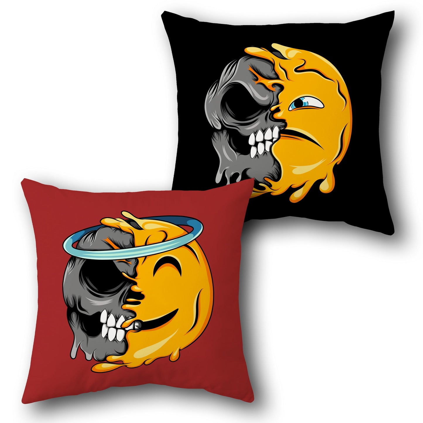 Good & Evil – Dual Face Cushion (Single Piece | Front & Back Design)
