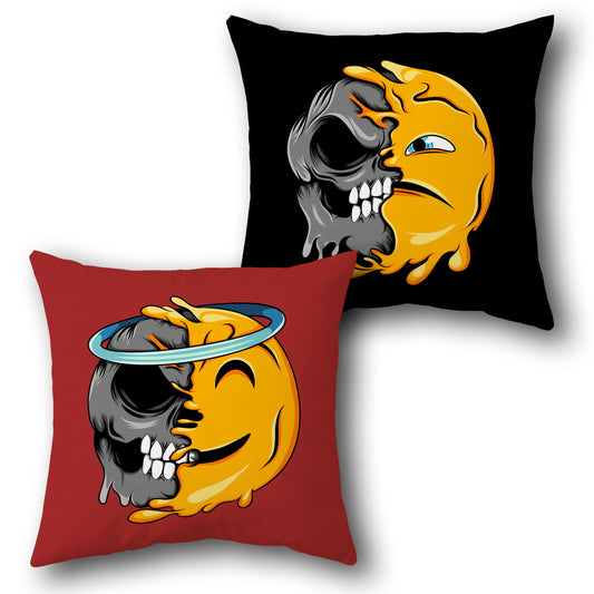 Good & Evil – Dual Face Cushion (Single Piece | Front & Back Design)