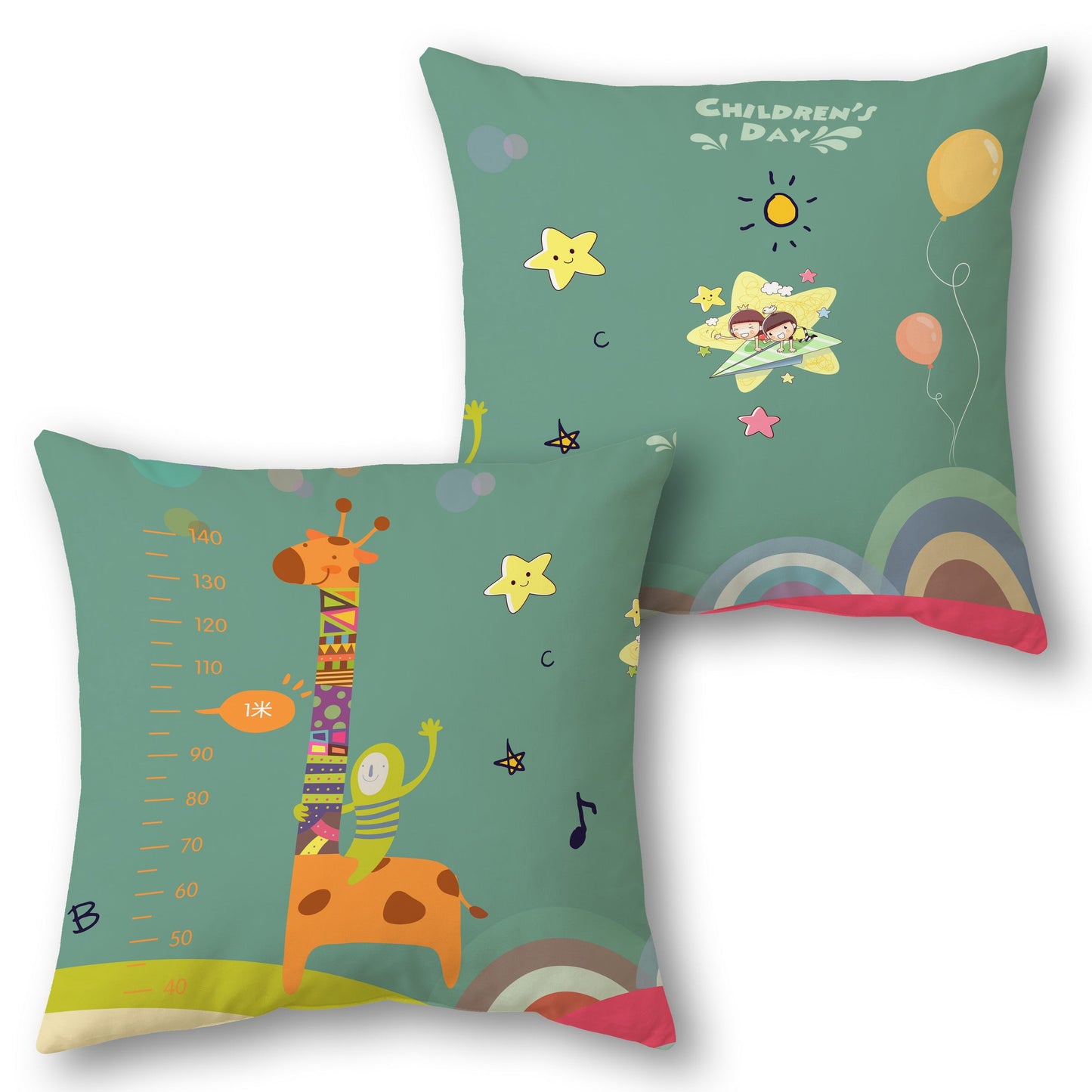 Children's Day Celebration  Design Cushion Single (Front & Back)