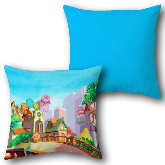 Candy Land Village   Design Cushion Single (Front & Back)