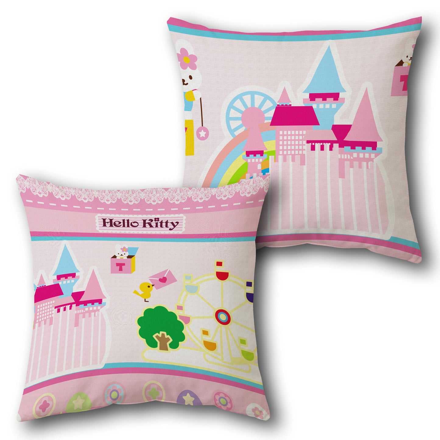 Hello Kitty Castle  Design Cushion Single (Front & Back)