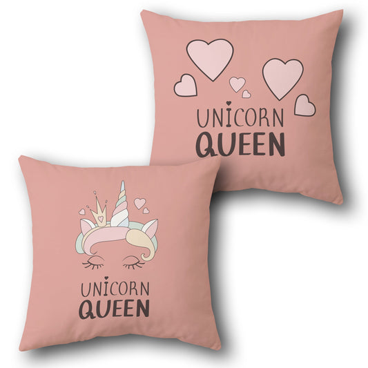 Unicorn Queen Cushion (Single, Front & Back)