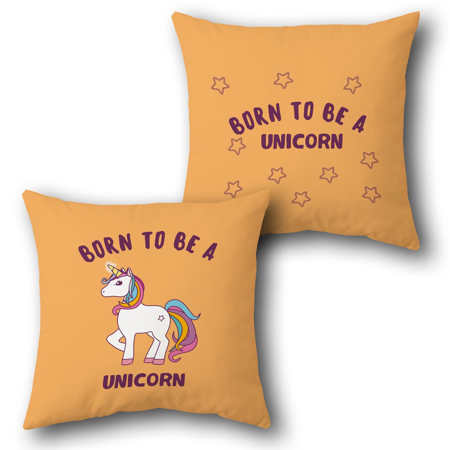 Born to Be a Unicorn Cushion (Single, Front & Back)
