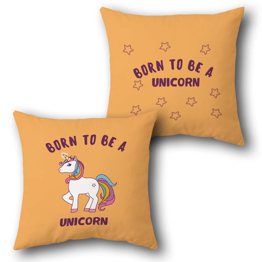 Born to Be a Unicorn Cushion (Single, Front & Back)