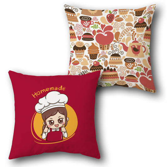 Homemade Baker Cushion (Single, Front & Back)