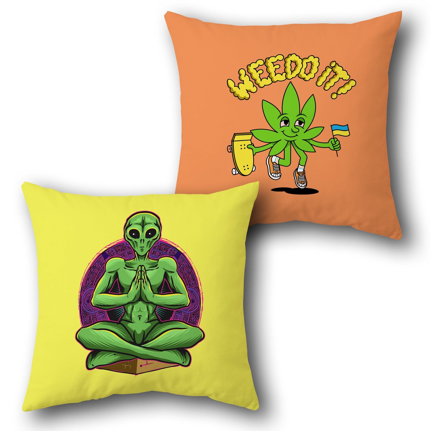 Weed Alien Cushion (Single, Front & Back)