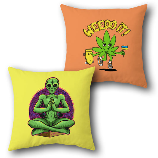Weed Alien Cushion (Single, Front & Back)