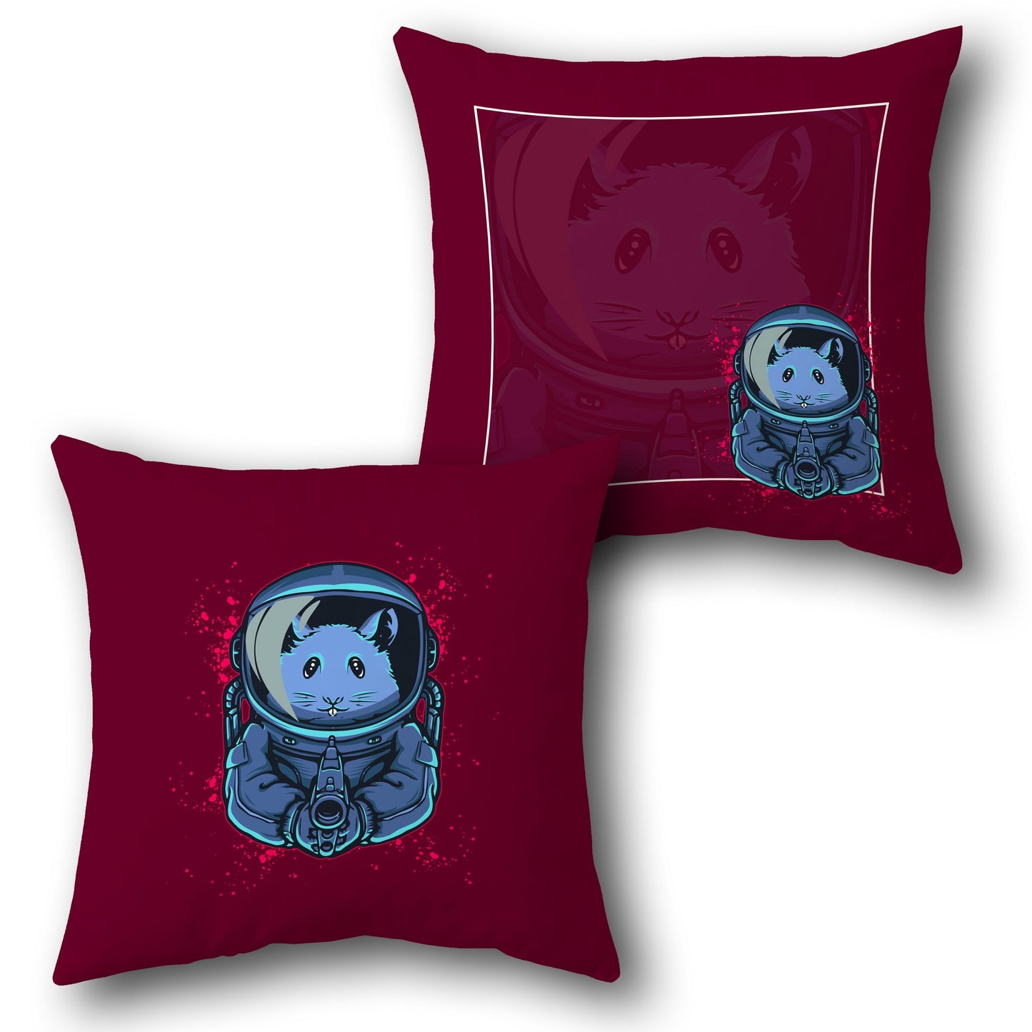 Space Hamster Cushion (Single, Front & Back)
