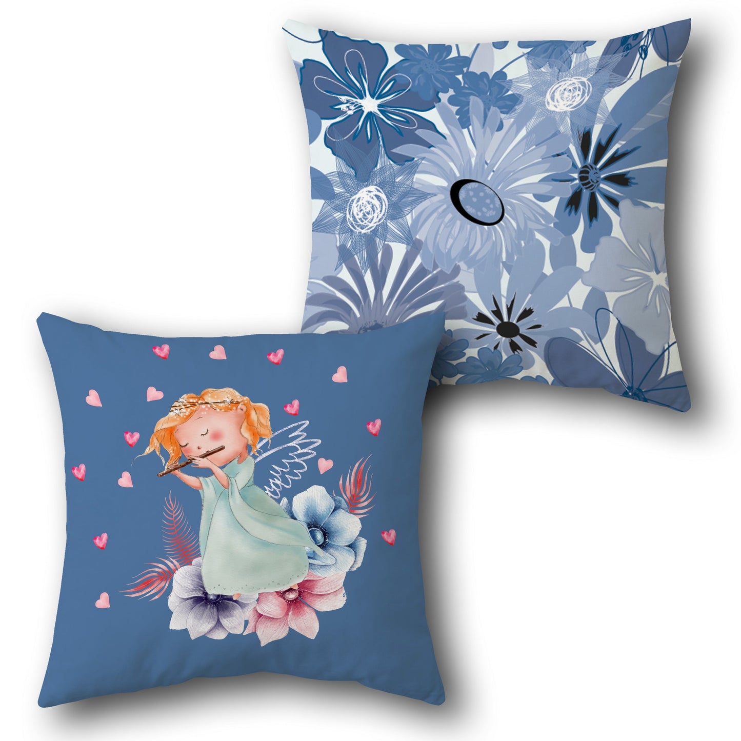 Angelic Floral Cushion (Single, Front & Back)