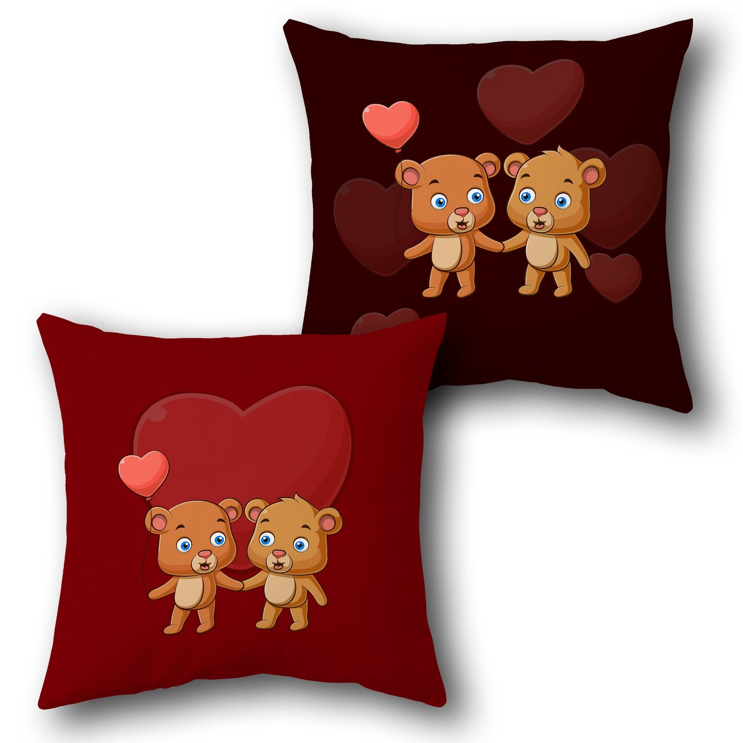 Teddy Bear Love Cushion (Single, Front & Back)