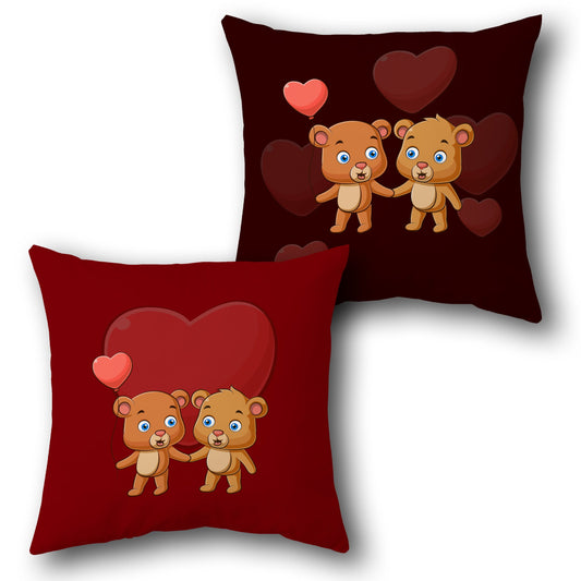 Teddy Bear Love Cushion (Single, Front & Back)