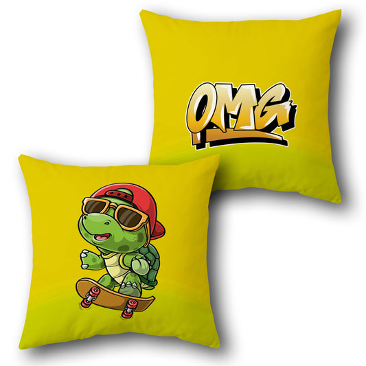 Skater Turtle OMG Cushion (Single, Front & Back)