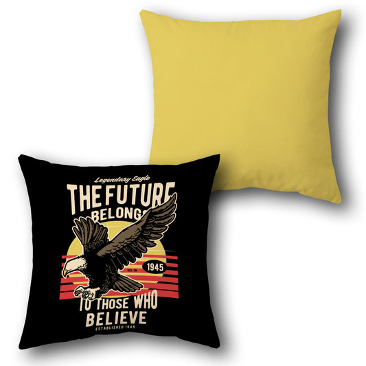 "Legendary Eagle" Motivational   Design Cushion Single (Front & Back)
