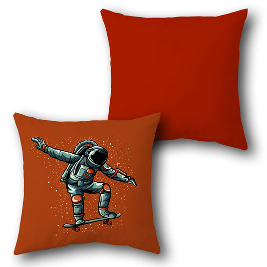 "Skateboarding Astronaut"   Design Cushion Single (Front & Back)