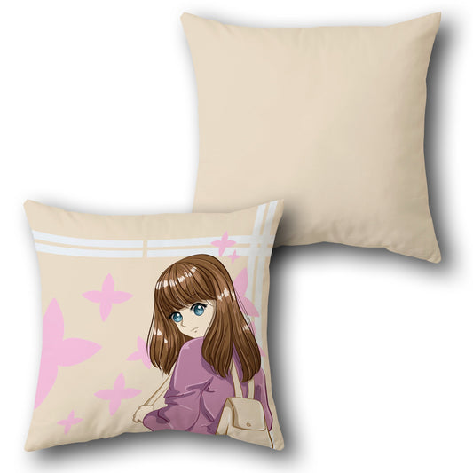 "Dreamy Anime Girl"   Design Cushion Single (Front & Back)
