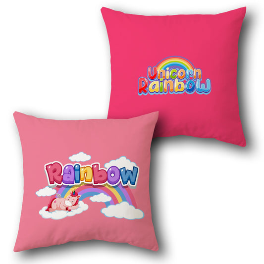 Unicorn Rainbow Cushion Single (Front & Back)