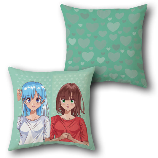 Anime Girl Duo Cushion Single (Front & Back)