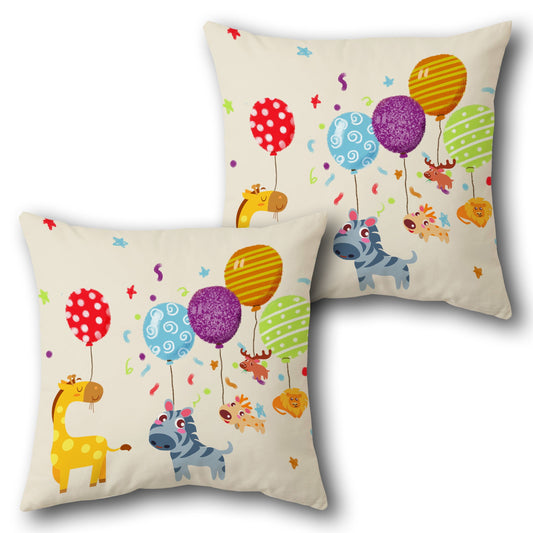 Safari Balloon Party   Design Cushion Single (Front & Back)