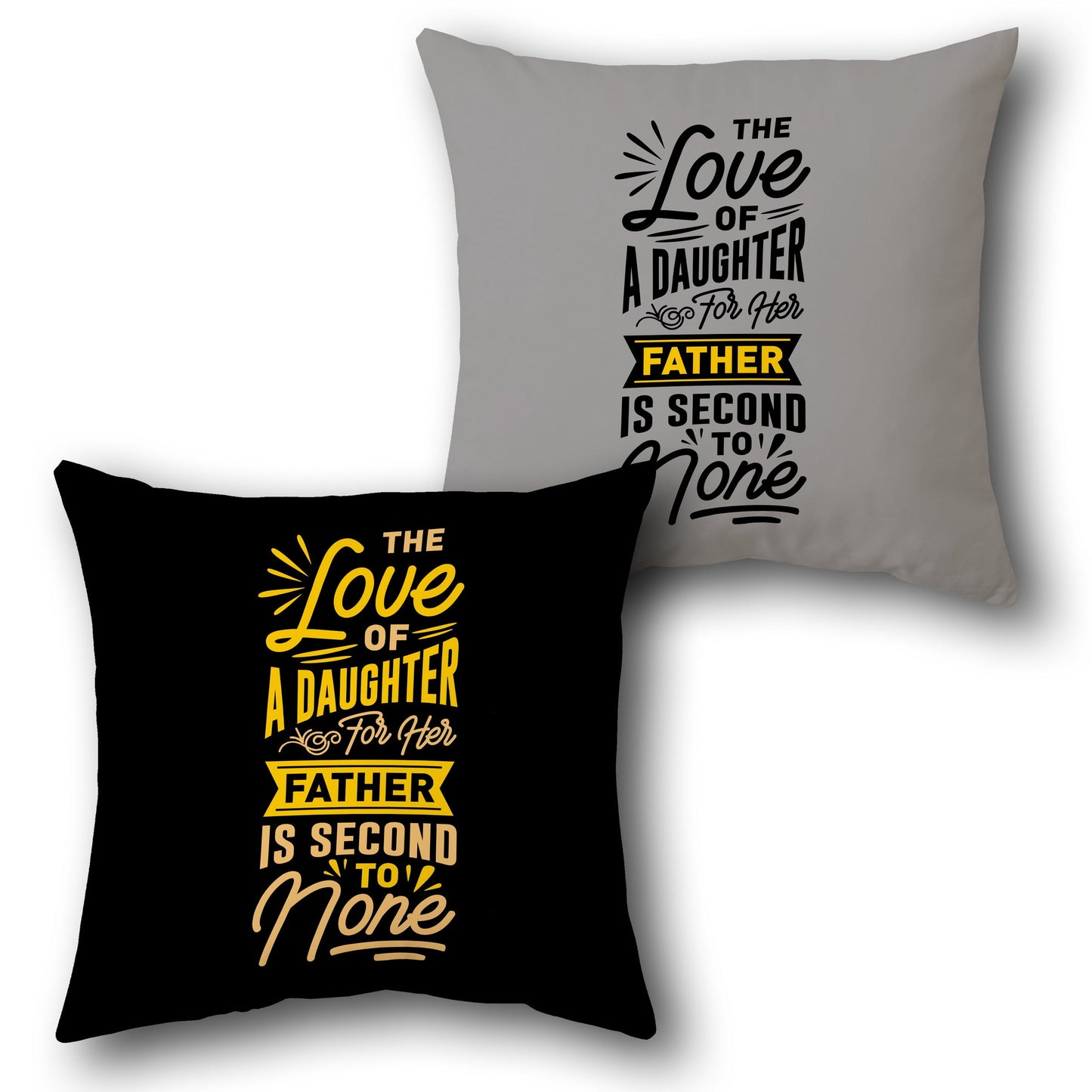 Father-Daughter Love Quote Cushion Single (Front & Back)
