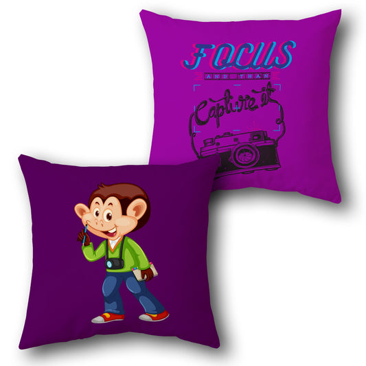 Photo Monkey “Focus and Capture” Dual-Side Cushion