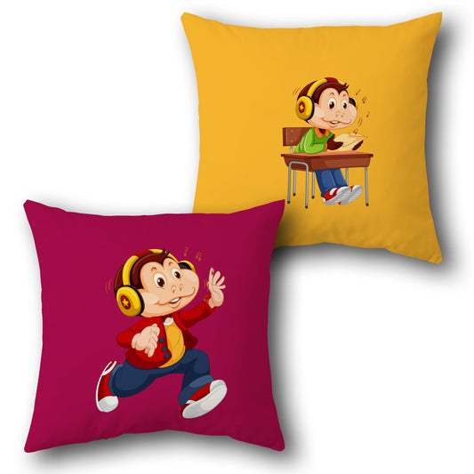 Musical Monkey “Class to Dance” Dual-Side Cushion