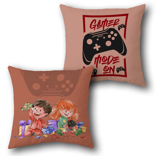 Gamer Kids & Mode On Dual-Sided Cushion