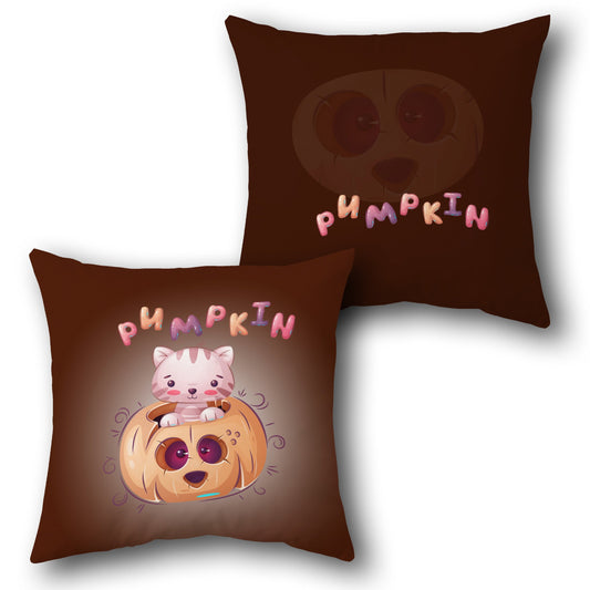 Pumpkin Kitty Cushion (Front & Back Design)