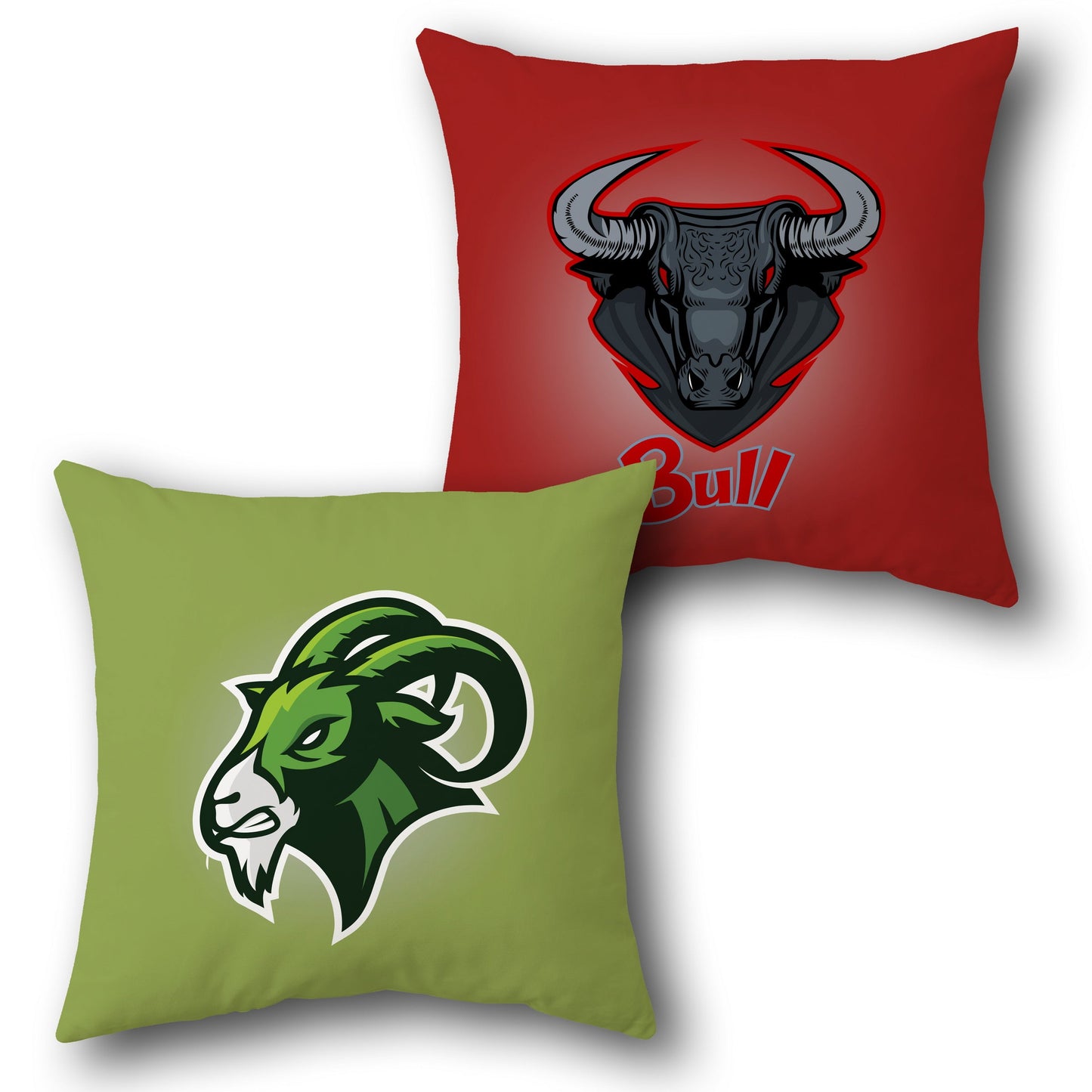 Wild Beast Dual-Sided Cushion – Bull vs. Goat Edition
