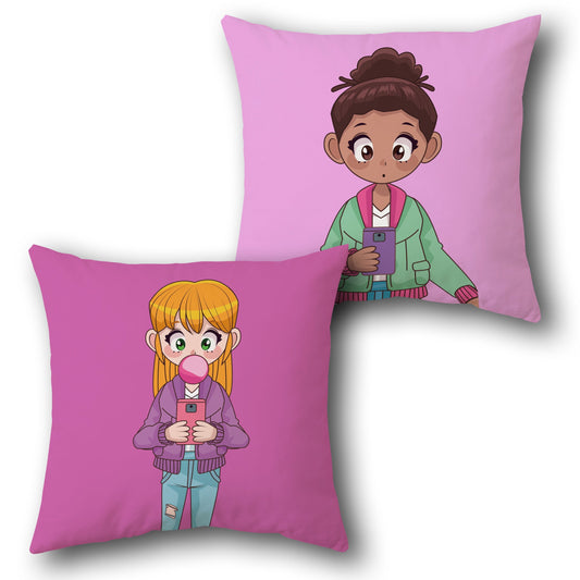 Trendy Teen Vibes Dual-Sided Cushion – Selfie Girls Series