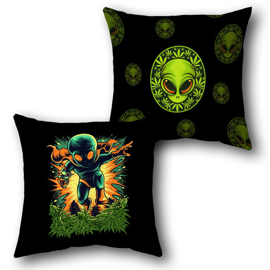 Alien Attack Art Cushion – Single (Front & Back)