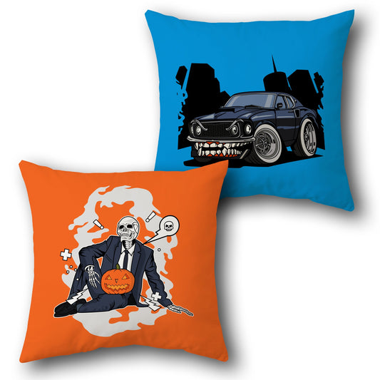Skull Boss & Monster Car Graphic Cushion – Single (Front & Back)