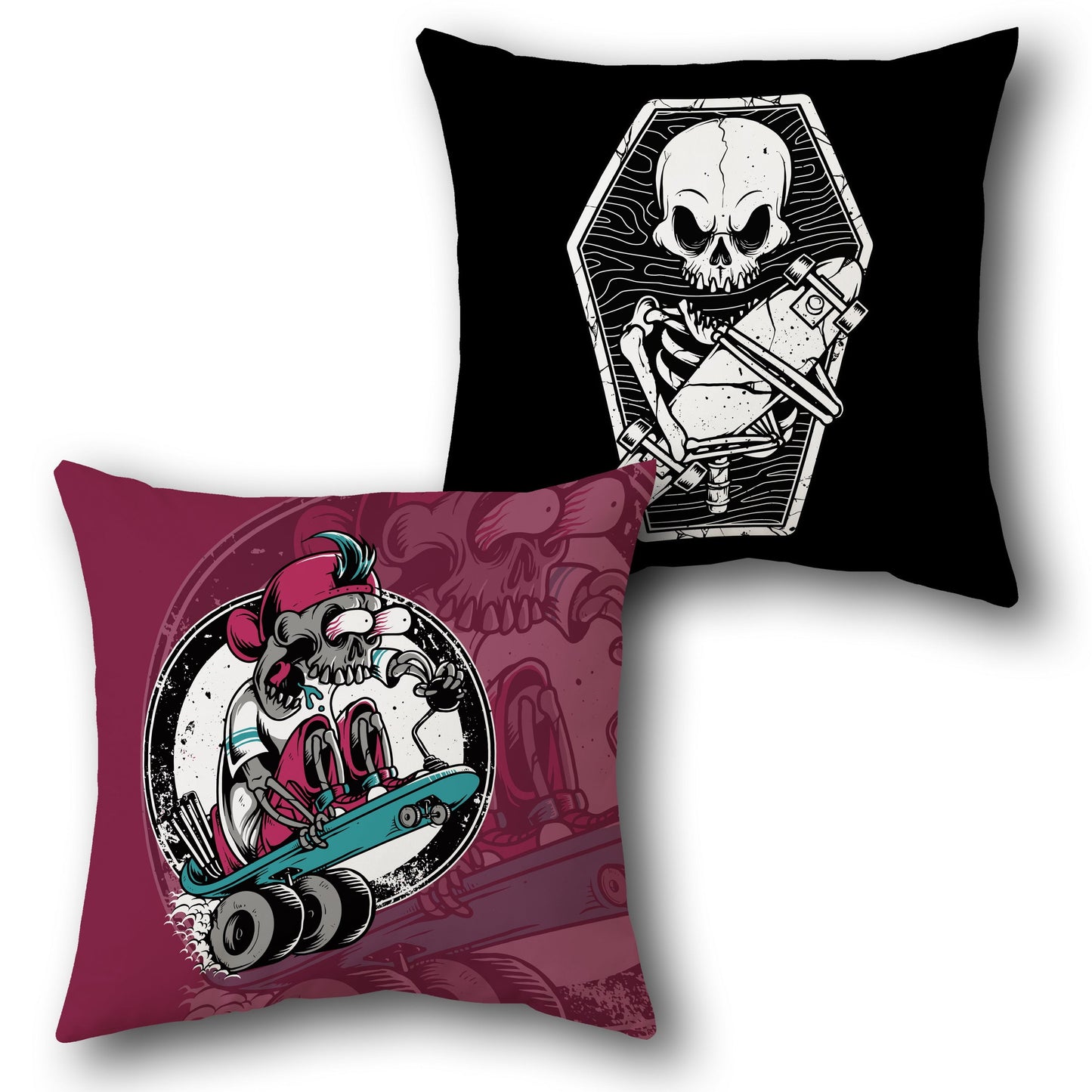 Skater Skull Reversible Cushion – Single (Front & Back)