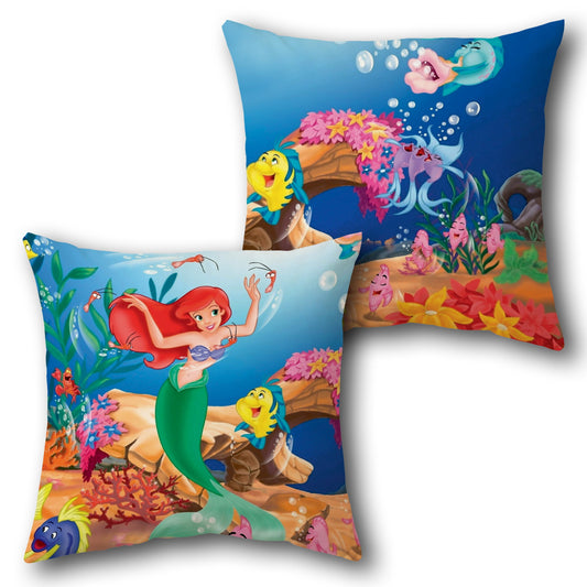 Little Mermaid Underwater   Design Cushion Single (Front & Back)