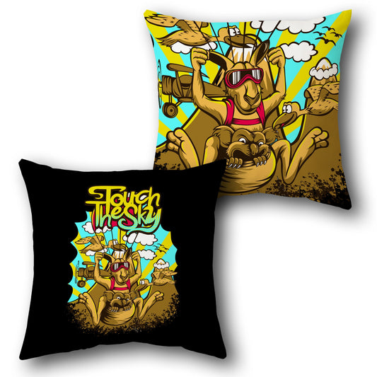 Touch the Sky Kangaroo Cushion (Front & Back Design)